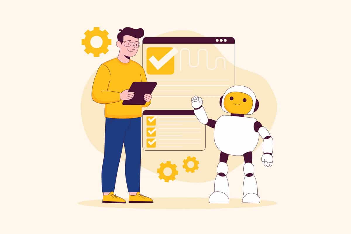 Człowiek i robot - AI w SEO