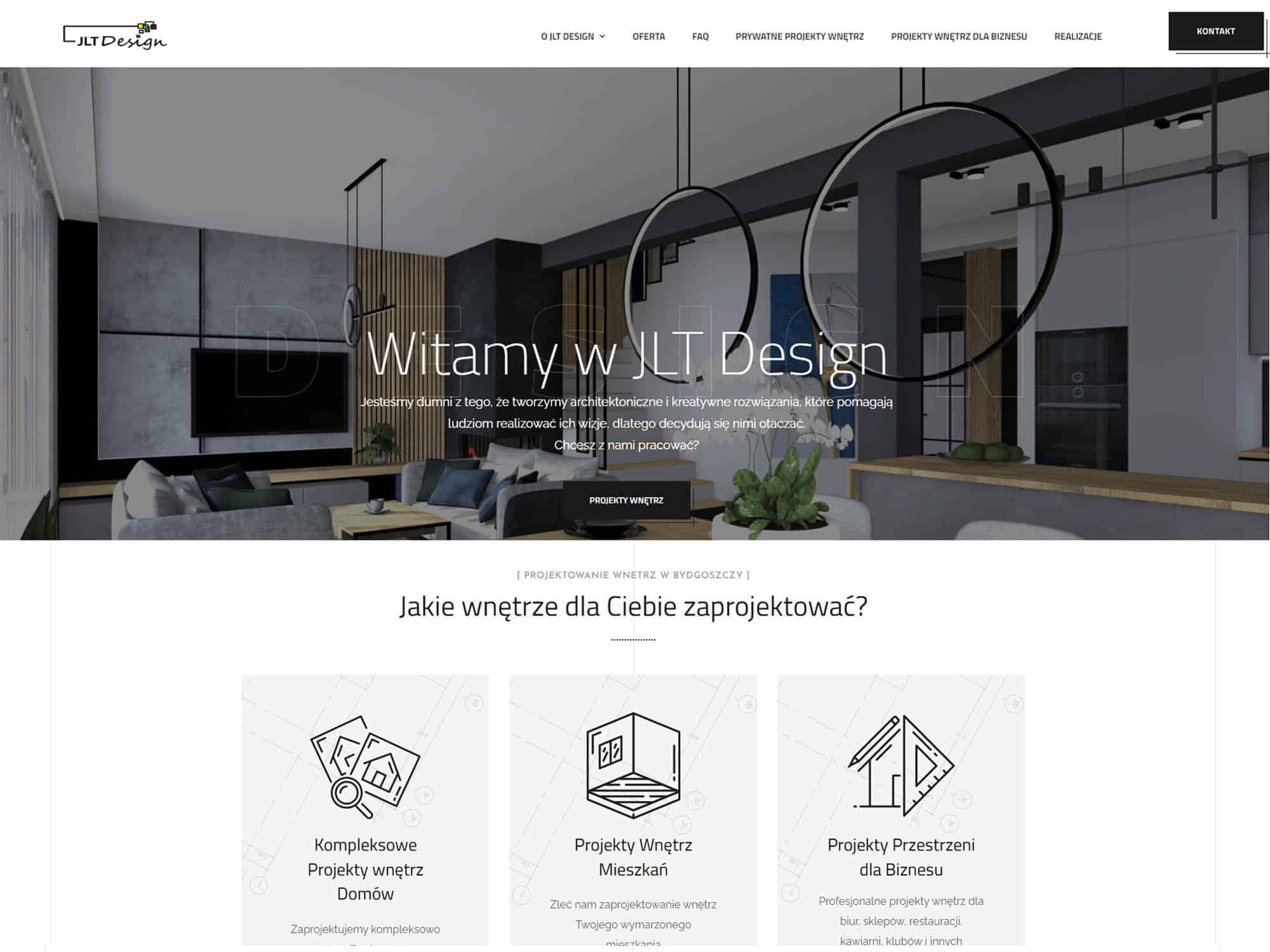 Strona WWW dla JLT Design