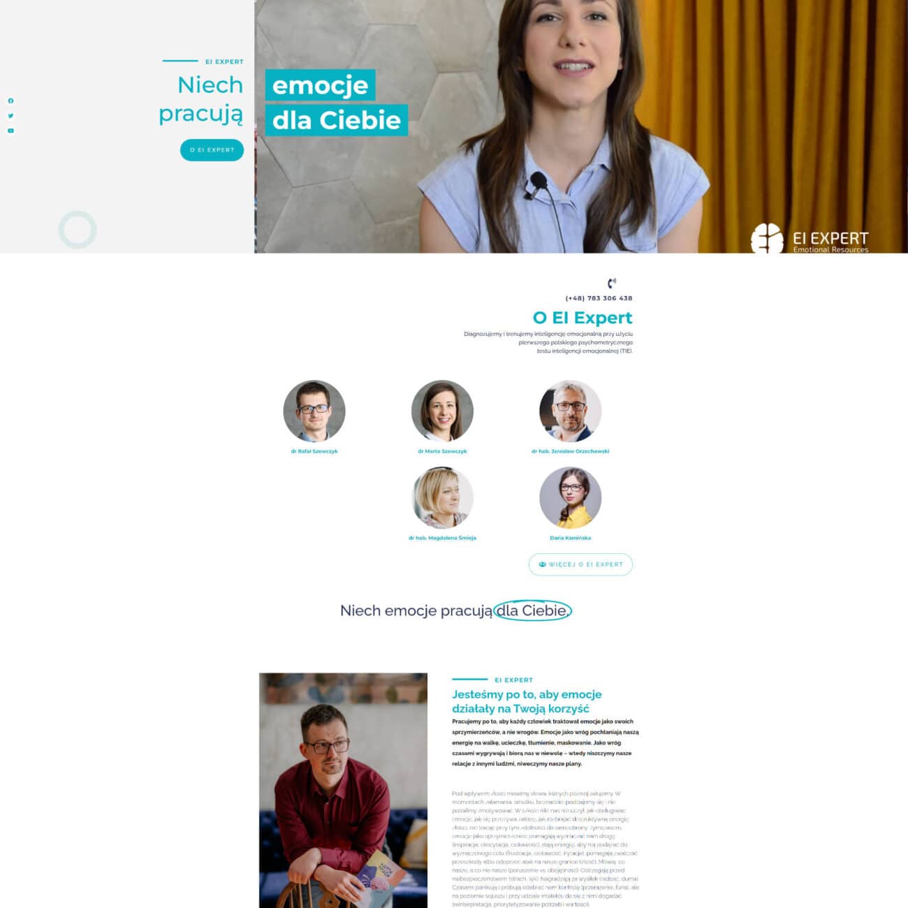 Strona WWW dla EI Expert - eksperta od inteligencji emocjonalnej