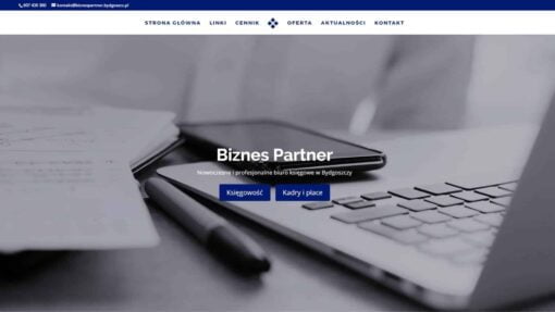 Projekt strony WWW dla firmy księgowej Biznes Partner - Bydgoszcz