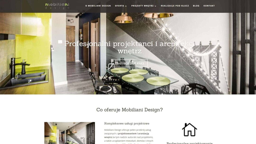 Firmowa strona WWW dla Mobiliani Design z Bydgoszczy