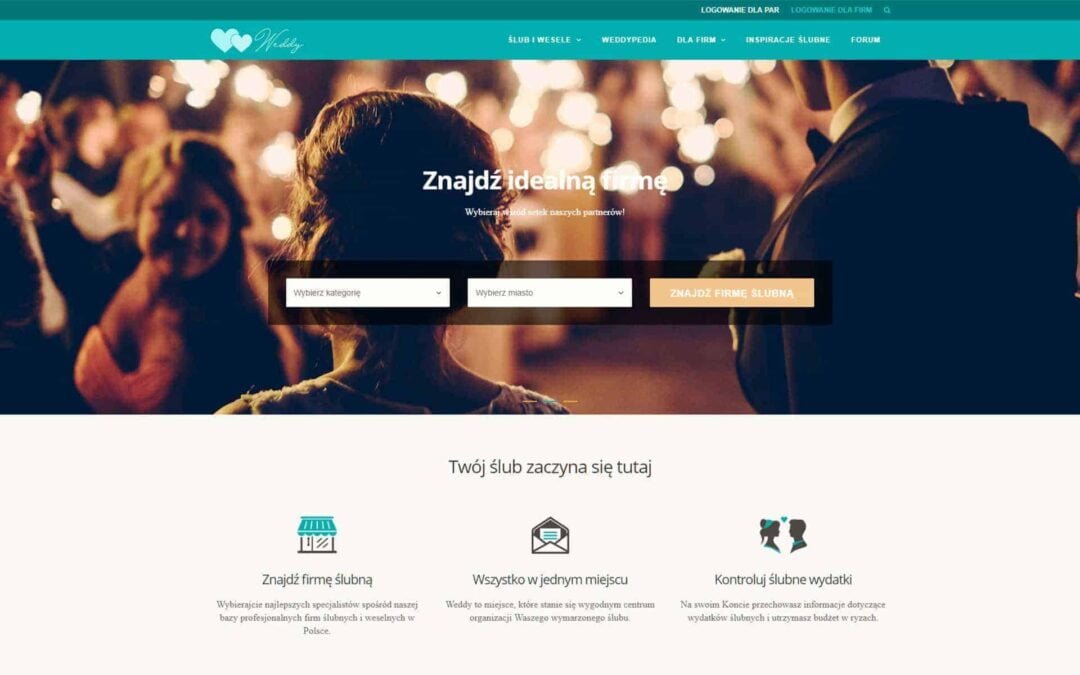 Portal internetowy z branży ślubnej